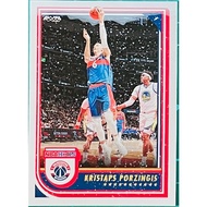 Kristaps Porzingis Snowflake Version Gold Letter 2022-23 Hoops 115 FIBA World Cup Warm-Up