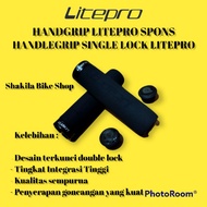 Handgrip LITEPRO Foam sponge Handle Grip single LOCK BLACK By litepro