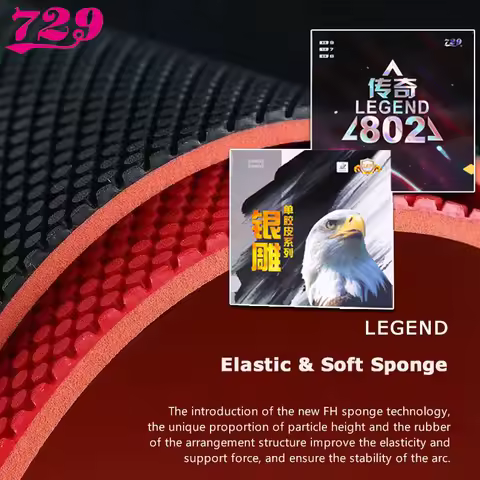 Friendship 729 Legend 802 Table Tennis Rubber Sheet OX Short Pimples-out Ping Pong Rubber Fast Attac