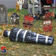QILIN Hanging Corpse, Inflatable Scary Dead Victim Props, Corpse Prop Large Black Fake Corpse Hallow