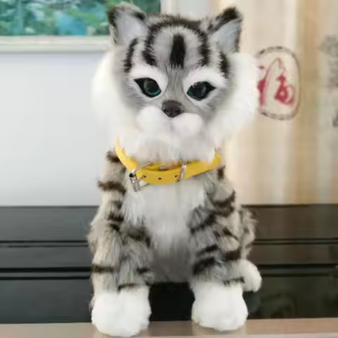 Robot Cat Electronic Plush Dog Toys Interactive Puppy Light Control Kitten Shake Head Barking Roboti