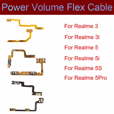 Power Volume Buttons For Oppo Realme 3 3i 3Pro 5 5i 5S 5Pro ON OFF Side Power Volume Button Keys Fle
