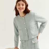 *พร้อมส่ง* Parachuteshop - CAMILLA jacket เสื้อแขนยาวผ้า tweed กระดุมหัวใจน่ารักมาก