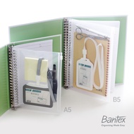 Bantex Zipper Pocket Ziplock Storage Binder B5 26 Ring File Folder