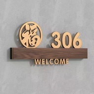House House Number Customized Light Luxury House Number 3D Creative Card Love House Number Entry Hou