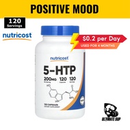 Nutricost, 5-HTP, Enhances Mood, Improve Sleep Quality, 200 mg, 30 - 120 Capsules