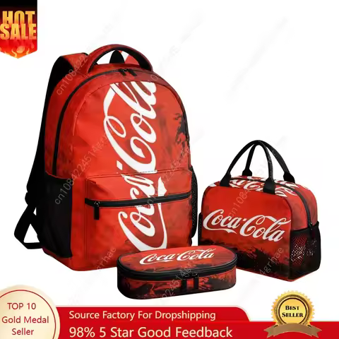 C-CocaS Custom 17 Inch 3 Piece Backpack Set Includes Backpack Shoulder Bag and Pencil Case The Ultim
