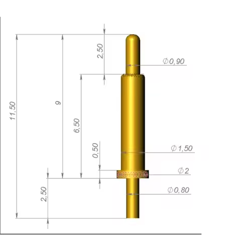 10Pcs Pogo Pin Connector Pogopin Battery Spring Loaded Contact SMD Needle PCB Test Prob