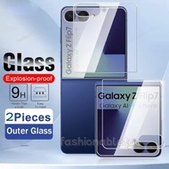 2 in 1 Tempered Glass Back Screen Protective Film For Samsung Galaxy Z Flip 7 FE 7FE Flip7 FE Flip7F