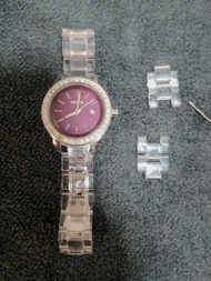 นาฬิกา FOSSIL Stella Clear Mini Purple Analog Dial Ladies Watch Item No. ES2611 พร้อมกล่อง สินค้าจากShop USA