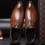 Lesvago Men Dress Shoes Classic Business Shoes Formal Footwear Split Leather Shoes Mens Oxfords Offfice Wedding Shoes Plus Size 39-48