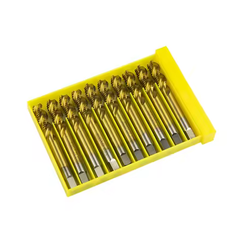 Hss Machine Spiral Straight Groove Titanium Plating Screw Taps M2X0.4 M3X0.5 M4X0.7 M6X1 M12X1.75 HS