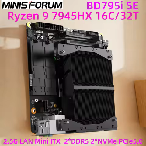 MINISFORUM Mini ITX Mainboard Gaming BD895i BD795i SE AMD Ryzen 9 8945HX 7945HX 2*DDR5 2*NVMe PCIe5.