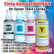 TINTA EPSON 664 L-SERIES T664 SET Kompatibel Pengganti Original Printer L100 L110 L120 L200 L210 L220 L300 L310 L350 L360 L450 L565 L800 L1300