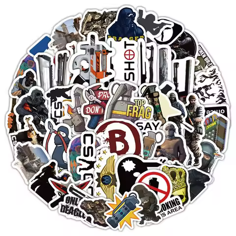 10/60Pcs Game Csgo Graffiti Stickers Phone Case Notebook Guitar Helmet Computer DIY Decoration Water
