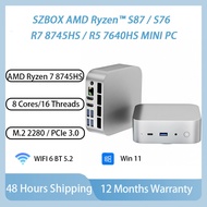 SZBOX S87/S76 Mini PC AMD R7 8745HS/ R5 7640HS 8 Cores 16 Threads Dual DDR5 Dual M.2 PCIe 3.0 Mini C