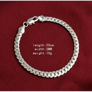 Women/men Fashion 925 Silver Plated Bangle Chain Bracelets