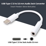 [SHIPPED TODAY] - USB Type C 3.1 to 3.5mm Audio Jack Converter 10.5cm - L41 - White