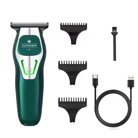 Mini Professional Hair Trimmer Powerful Men 0 MM T Blade Powerful Electric Clipper Rechargeable Barb