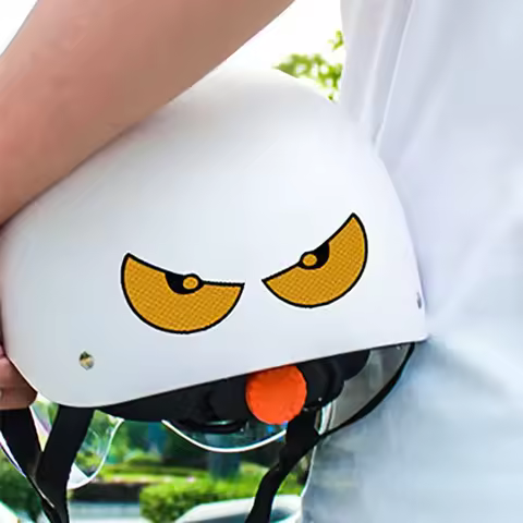 2pcs/Set Reflective Car Stickers Motorbike Helmet Improve Your Vehicle's Visibility And Safety With 