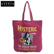 Hysteric Glamour 雙面刺繡手提包，女士款，酒紅色 [二手]