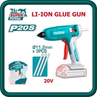[ TOTAL ] (TGGLI2003) 20V Li Ion Glue Gun | P20S Cordless | 11.2mm Glue Sticks x3 | 17-20g Capacity