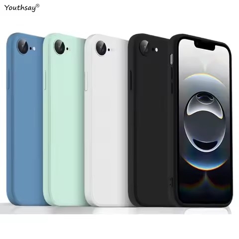 Luxury Case For iPhone 17e Case Cover iPhone 17e 16e Fundas Coque Soft TPU Original Liquid Silicone 