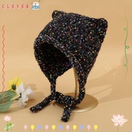 CLEVER Knitting Cap, Keep Warm Cute Cat Ear Cat Ear Hat, Thicken Ear-protected Beanies Cap