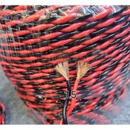 Pure copper core 1.5 twisted speaker wire, fully dotted (Unit price: 5m)