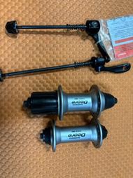 全新shimano Deore M530 V煞專用花鼓前100mm/後135mm附原廠快拆（皆是32孔）