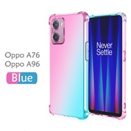 Carristo Oppo A76 / Oppo A96 Rainbow Aurora Anti-Shock Case Cover Back TPU Silicone Soft Casing Mobi
