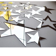 Bestseller METH 19pcs BIG STAR MIRROR STICKER ACRYLIC BIG STAR Glass MIRROR WALLSTICKER Wall STICKER