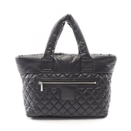 【二手】香奈兒 Coco Cocoon MM 手提包 A48611 黑色尼龍皮革 Coco Cocoon 中型手提包 女士二手 A