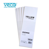 Veco Yellow Pad Paper lengthwise size : 4-1/4 x 13in