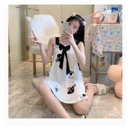 ✚JR Korean Cartoon Printed Pajama Dress Sleepwear Dress pajama For Women