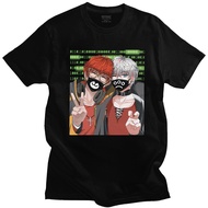 Trendy Men's Mystic Messenger Tshirts Short Sleeves Cotton T-shirt Graphic T Shirt Novel Game 707 an