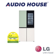 LG GF-Q5143GE 527L 4 DOOR FRIDGE, FRENCH DOOR ENERGY LABEL: 2 TICKS COLOUR: OBJET COLLECTION (MINT BEIGE GLASS) DIMENSION: W914xH1860xD680MM 2 YEARS WARRANTY BY LG