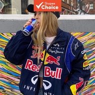 Red Bull F1 Racing Jacket Full Embroidery Logo Formula 1 Team Coat Windproof Motorcycle Bomber Jacke