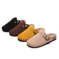 【NormanZheng】Comwarm Fashion Boston Clogs Women Suede Mules Slippers