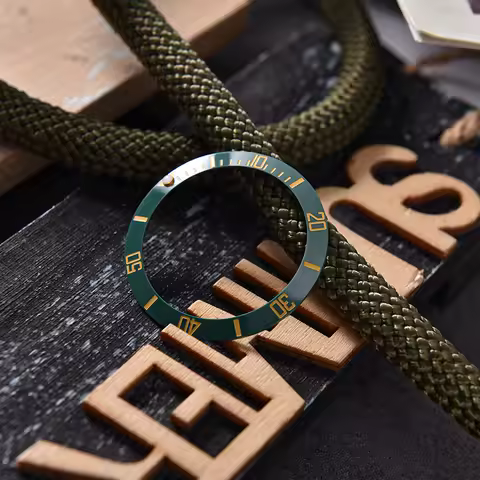 38mm Sloped Ceramic Alloy Bezel Insert Ring Fits 40mm Watch Case Rolex Submariner GMT Dive Watch Rep