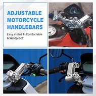 【WVH】-Adjustable Motorcycle Handlebars Handle Bar Detachable Steering Hangers Handle Bars System for