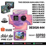 GOPRO HERO 4 , HERO 5 , HERO 6 , HERO 7, SJCAM 5000 , XIAOMI YI CAM 2K STICKER SKIN (DESIGN 444)
