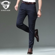 EAGLADE Slacks Casual Korean Golf Formal Pants for Men 628 in Deep Blue Stretchable D04