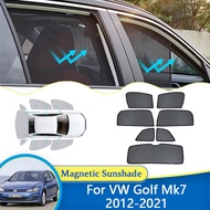 Car Window Sunshade For Volkswagen VW Golf Mk7 2012~2021 Magnetic Sunshade Net Mesh Windshield Windo