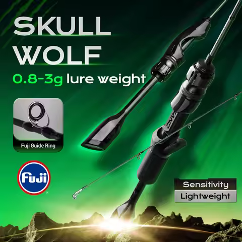 HANDING SKULL WOLF Fuji A Ring 60g BFS Fishing Rod 0.8-3g Lure Weight Ultralight Fishing RodS 30+24T