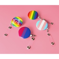 Taipei Ximen [PAR.T] Rainbow Retractable Ticket Holder Mobile Phone Lanyard Charm Bag Accessories Sm