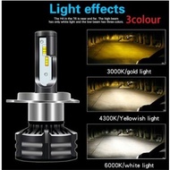 Led H4 H11 H7 9006 Car Headlight 3000k 4300k 6000k 3colour csp N3 2pc