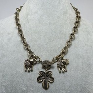 印度象．黃銅葉片．大鍊條．個性飾品