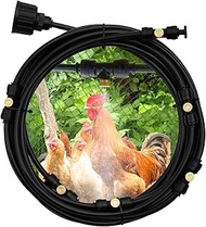 Chicken Coop Misting Cooling System,Misting Hose for Patio with 26FT Misting Line + 8Mist Nozzles +3
