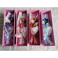 Hadiah hari guru/Bouquet Flower/soap flower /rose flower/Flower with box/6pcs Soap Flower/soap flowe